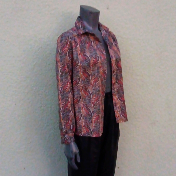 PINS AND NEEDLES (USA) LADIES VINTAGE PAISLEY BLOUSE/BUTTON DOWN LUXURY TOP - Picture 5 of 17